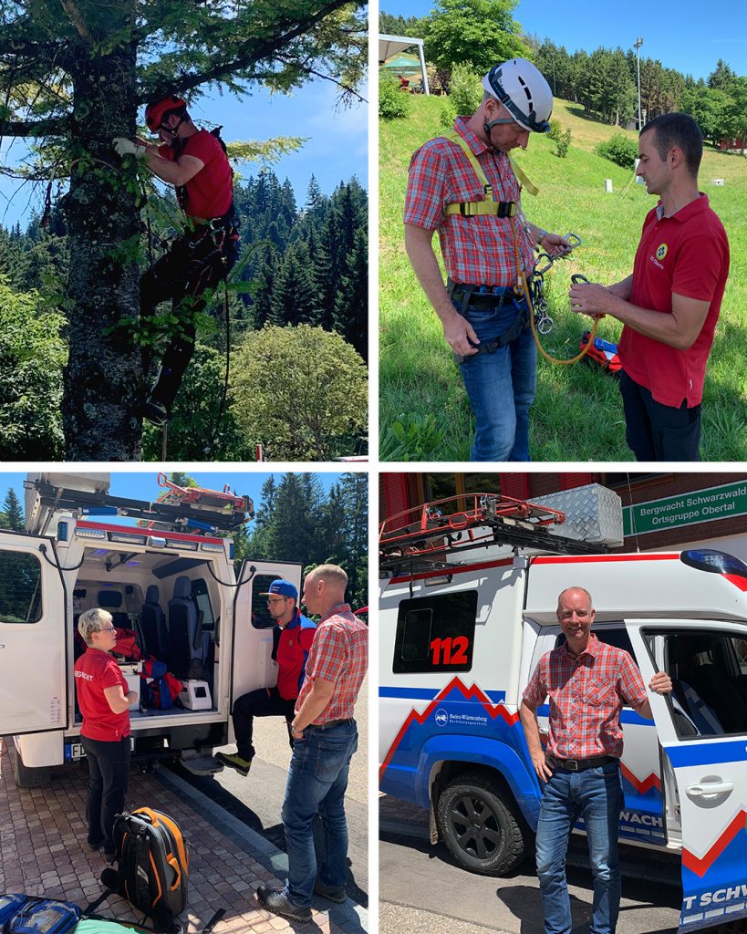 Timm Kern absolviert Praktikum bei der Bergwacht in Baiersbronn-Obertal
