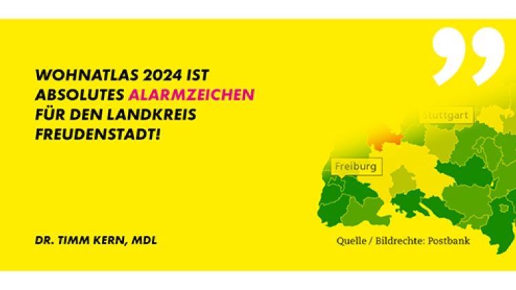 Wohnatlas 2024 - Prognose für Freudenstadt (Quelle: Postbank)